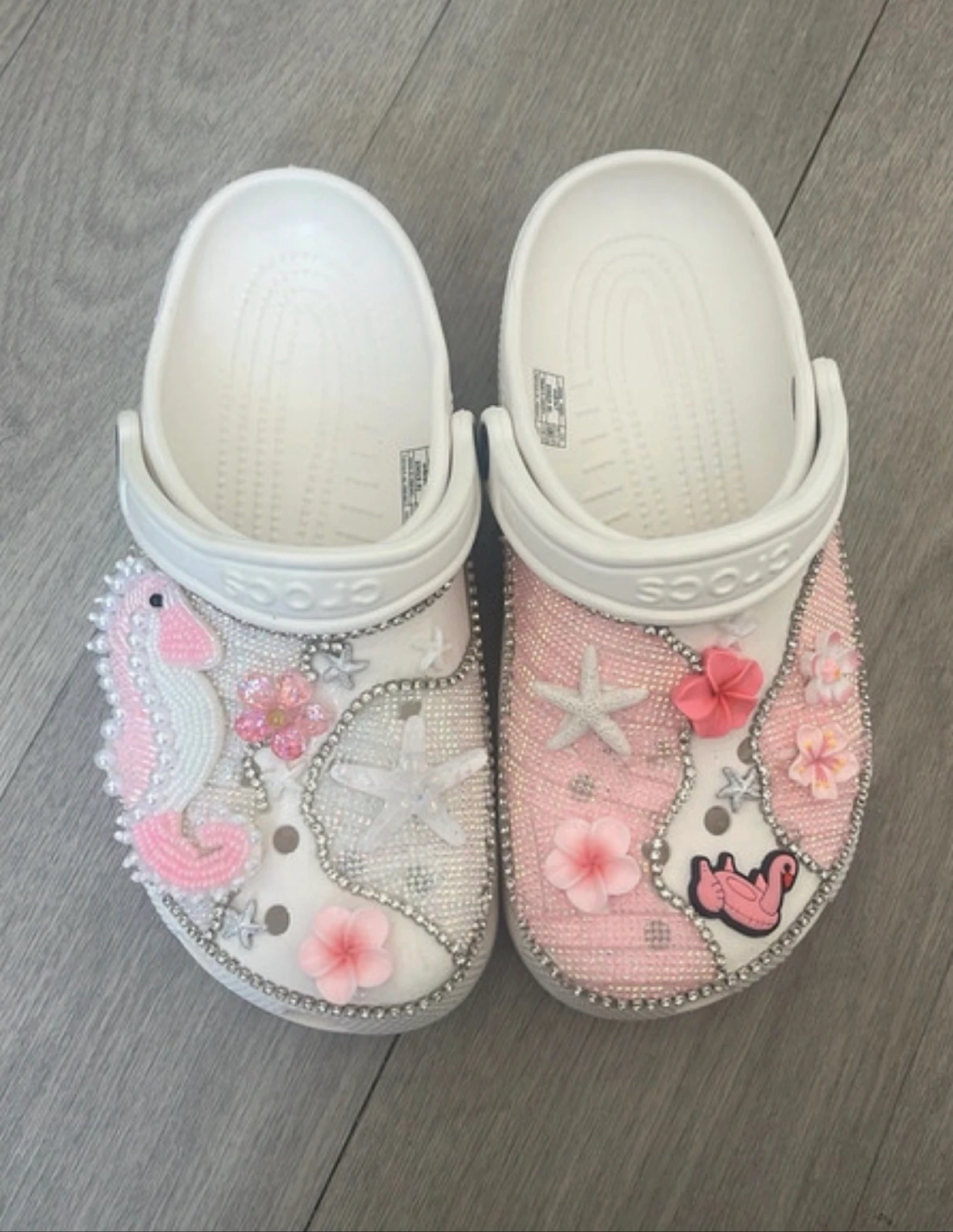 Crocs Blanche-rose 37,5
